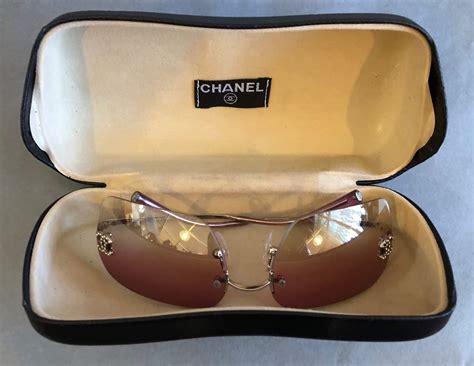 vintage rimless chanel sunglasses|chanel vintage sunglasses shop.